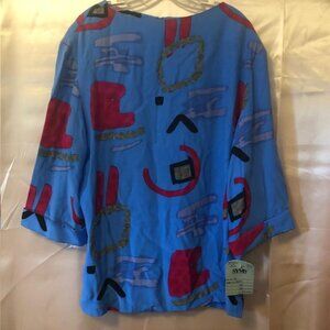 Ann Crimmins for UMI Collections Women's Vintage 100% Silk Top US Size 12